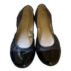 Saks Fifth Avenue Leather & Patent Leather Ballet Flats - Size 7